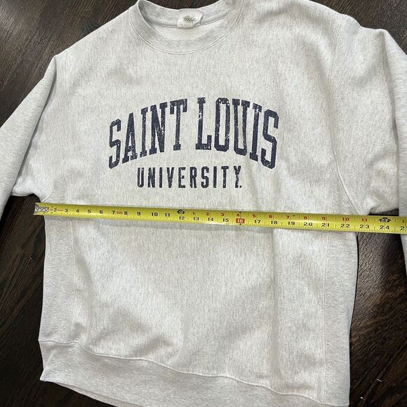 Saint Louis University Sweatshirt Women’s Large Gray Champion Reverse Weave - Picture 7 of 7